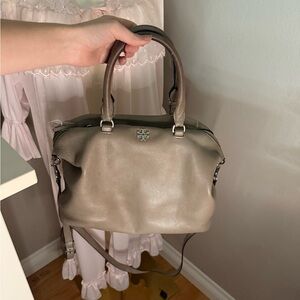 Tory Burch Taupe Leather Satchel